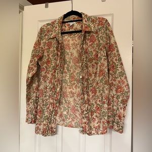 Charter Club pink paisley floral top.